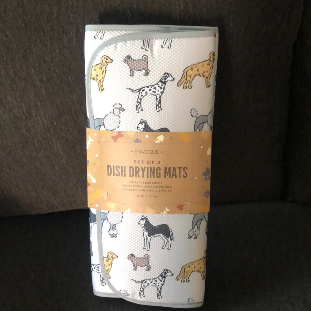 Mixed DOG Breed Drying Mats by Envogue Poodle Dalmatian